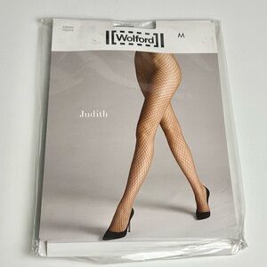 Wolford Judith Honey Fishnet Tights M NEW